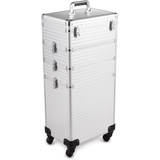 SEVICO Kosmetikkoffer Schminkkoffer Beauty Make-up Case Multikoffer professioneller Make-up Rollkoffer Organizer für die Reise abschließbare Friseurkoffer mit 360° drehbaren Rollen B:35xT:29xH:83 cm