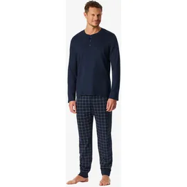 SCHIESSER Pyjama Fine Interlock Blau XL