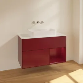 Villeroy & Boch Waschtischunterschrank 100 x 60,3 cm Rot Matt