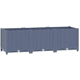 vidaXL Hochbeet 120x40x38 cm Polypropylen
