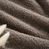 Aniyan Bouclé Stoff Polsterstoff Meterware – Weicher Teddy Stoff 148cm Breite – Möbelstoff für Nähen, Dekoration, Kissen, Kleidung & DIY Projekte (2m Dunkelgrau)
