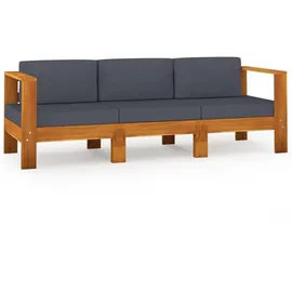 vidaXL Akazie Loungesofa dunkelgrau