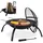 Relaxdays Feuerschale XL Ø 56,5 cm Schwarz/Silber