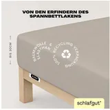 schlafgut Easy Jersey 120 x 200 - 130 x 220 cm sand mid