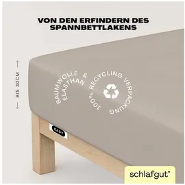 schlafgut Easy Jersey 120 x 200 - 130 x 220 cm sand mid