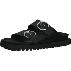 SANSIBAR Damen Pantolette aus Spanien mit Doppelriemen 1096224 Schwarz - 38