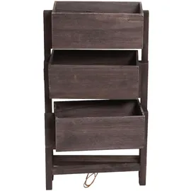 Mendler Pflanzregal T275 65 x 108 x 15 cm Grau-Braun