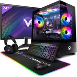 Vibox IV-14 Gaming PC Set Komplett - Monitor 23 Zoll - AMD Ryzen 7 5700X 4,6 GHz - Nvidia GTX 1650 4 GB - 32 GB RAM - 1 TB NVMe M.2 SSD - Windows 1...