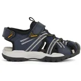 GEOX J Borealis Boy B Sandal, Navy/Grey, 30 EU