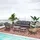 Outsunny Polyrattan Gartenmöbel Set 5-teiliges mit Sofa Kissen