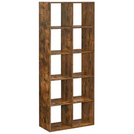 VASAGLE Bücherregal 10 Fächer 0 x 0 x 0 cm Braun