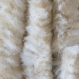 Lemodo Flauschvorhang 56x185cm beige-weiß meliert, Fliegenschutz, Türvorhang