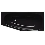 Kaldewei Mini Badewanne links 224830003701 157x75/50cm, Antislip Perl-Effekt, schwarz