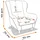 Supellex Ohrensessel Sofia Webstoff 92 x 68 x 95 cm Gelb mit Hocker