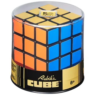 Rubik's Rubik’s 3x3 Retro Zauberwürfel - der 3x3 Cube im Look and Feel des Originals von vor 50 Jahren, Jubiläumsausgabe mit Goldener Seite, für Logik-Akrobaten ab 8 Jahren