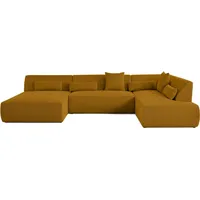 Lisa Design Onyx - wohnlandschaft modularen rechten Winkel - 7 Sitzplätze - aus 3D-Mesh-Gewebe , Gelb - Gelb