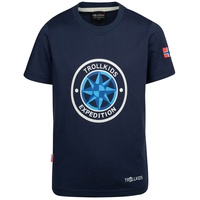 TROLLKIDS - T-Shirt WINDROSE Quick-Dry in navy/cloudy grey, Gr.104