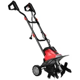 Goplus - Elektro-Bodenhacken 1200w, Gartenfraese mit 16 harten Messer, Arbeitstiefe 22cm, Arbeitsbreite 35cm, ein- und ausklappbare Raeder,