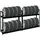 Proregal Reifenregal Metall 100x110x35 cm schwarz mit Ebenen bis zu 16 Reifen