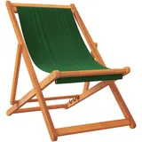 vidaXL Klappbare Strandstühle 2 Stk. Grün Stoff