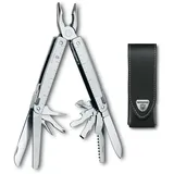Victorinox Multifunktionstool, SwissTool mit Gürtelhalter, Multitool, Taschen Werkzeug, 26 Funktionen, Kombi-Spitzzange, Feststellklinge