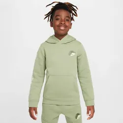 NIKE Kinder Shirt Sportswear Standard Issue Fleece, OIL GREEN, L