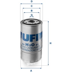 Kraftstofffilter UFI 24.H2O.01