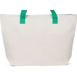 Stylebreaker Strandtasche Set Ethno in Smaragdgrün-Creme | Gr.: onesize