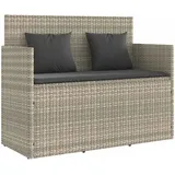 Gartenbank Mit Kissen Hellgrau Poly Rattan