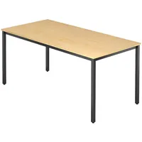 Bümö Besprechungstisch, Ahorn, Schwarz, Nachbildung,Ahorn, 160x72x80 cm, FSC Mix,