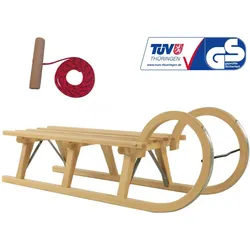 Holzschlitten DREWMAX AD323/110CM/AD300 Set mit seil braun NO SIZE