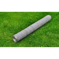 vidaXL Maschendraht Verzinkter Stahl 25x0,5 m Silbern