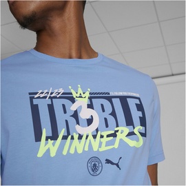 Puma Herren, Shirt, MCFC Treble Winners Tee, Blau, XL
