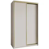 masseno Schwebetürenschrank NISSE 120 x 205 x 60 cm Kaschmir