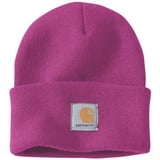 Carhartt WIP Beanie Wqatch Hart Megenta Agate Carhartt-Etikett auf der Vorderseite lila