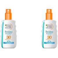 Garnier Sonnenschutz-Spray mit LSF30, Unsichtbare und wasserfeste Sonnenmilch mit kühlendem Effekt, Ambre Solaire Invisible Protect Refresh, 1 x 200 ml (Packung mit 2)