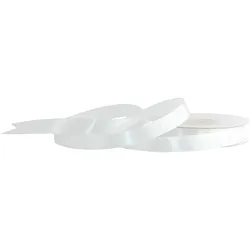 Creativery 12mm Satinband 25m Schleifenband Geschenkband Dekoband Stoffband Bastelband Weiß