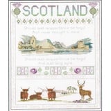 Bothy Threads Kreuzstich-Set Sampler – Schottland, 30.3x36.8cm, DWRSS, Zählmuster