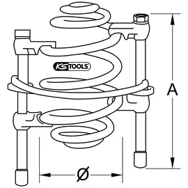 KS Tools Federspanner mit Sicherheitsbügel, 300mm