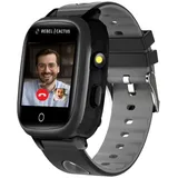 Rebel Cactus GO Smartwatch Kinder – Smartwatch Kinder mit GPS und Telefon – GPS Tracker Kinder, Kamera, Telefon, Video, Whatsapp – Lernuhr Kinder - mit Lebara SIM Karte - Kinderuhr Schwarz