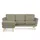 Konsimo Eckcouch Velours 2-Sitzer Beige