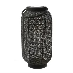 MARELIDA LED Solar Laterne marokkanisch Solarlampe hängend stehend schwarz gold Sensor