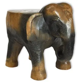 thaiboo Hocker Massivholz 24 x 24 x 24 cm Natur