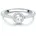 Ring aus Sterling Silber mit Zirkonia in Silber Gr 58