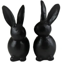 Dekofigur AM DESIGN "Osterhase", schwarz, B:7cm H:17,8cm T:11,5cm, Polyresin, Dekofiguren, Osterdeko in verschiedenen Größen