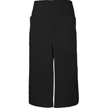 VELILLA Lange Schürze mit Schlitz u. Taschen, 190 g/m2 ⚥ Schwarz, One size