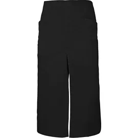 VELILLA Lange Schürze mit Schlitz u. Taschen, 190 g/m2 ⚥ Schwarz, One size