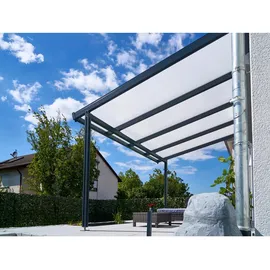 Gutta Terrassendach Premium 309 x 306 cm anthrazit / Acryl klima blue