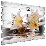 Bilder-Manufaktur BM Holz Funk Wanduhr Funkwanduhr Funkwanduhren Funkuhr Funkuhren kein Ticken lautlos geräuschlos leise modern ohne Tickgeräusche groß XXL H2ea-10206