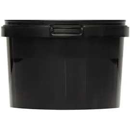 Benbow Eimer mit Deckel 0,5l Schwarz 1x 0,5 Liter - lebensmittelecht, stabil, luftdicht, auslaufsicher, geruchsneutral - Plastikeimer mit Henkel - leer